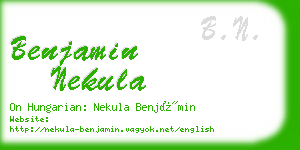 benjamin nekula business card